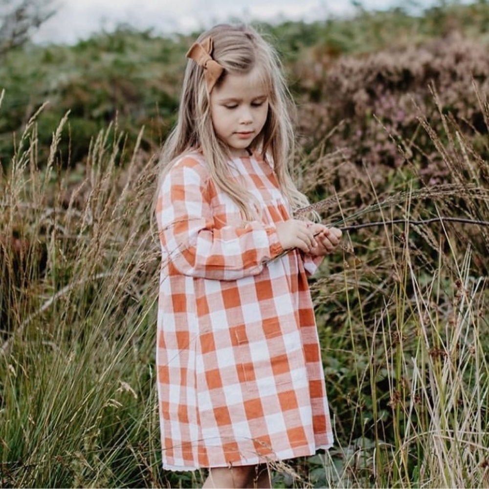 Beautiful Little Cotton Clothes, Baby/Toddler Gingham Dress - Picture 2 of 14